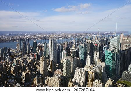New York City Manhatten USA Skyline Sky .
