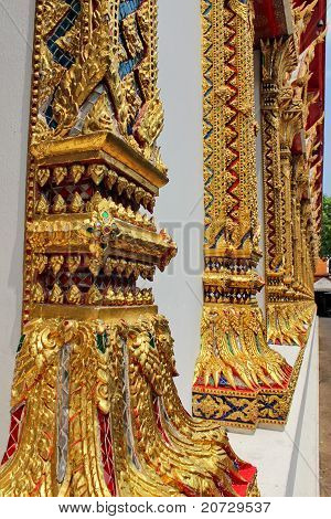 Colomns of Thai temple