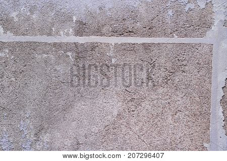 Background of a concrete stone wall with trowel