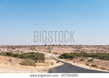 The view from Gochas in the Hardap Region in Namibia towards the Auob River valley