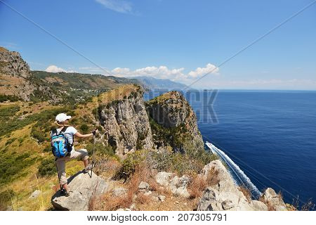 Woman In Mountain