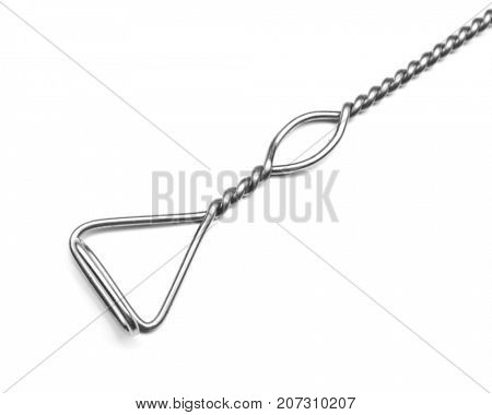 Instrument for speech therapist on white background