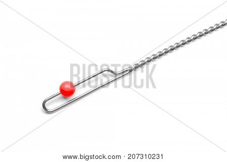 Instrument for speech therapist on white background