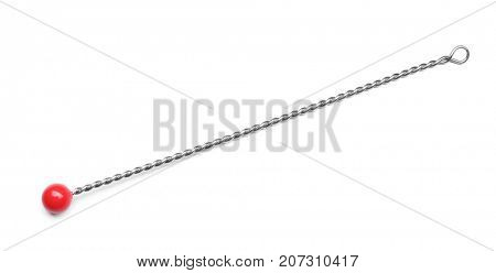 Instrument for speech therapist on white background