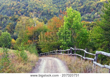 Autumn landscape in Cernei Mountains, Carpathians Range, Romania, Europe