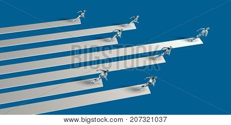 Management Strategy and Structured Team Dynamics as Concept 3D Illustration Render