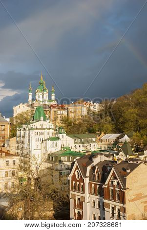 Church of St. Andrew in  the city of Kiev.Ukraina