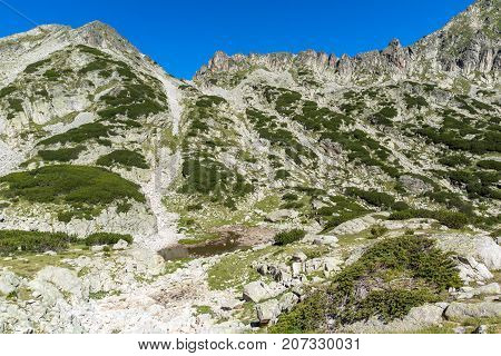 Landscape with Left Kralev Dvor pass, Pirin Mountain, Bulgaria