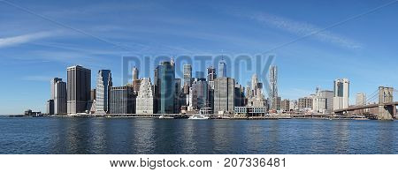 New York Manhatten Side with Hudson River .