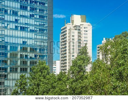 Modern Apartment Buildings Exterior View