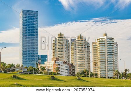 Modern Apartment Buildings Exterior View