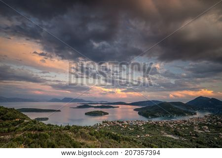 Sunset  in Lefkas island Greece