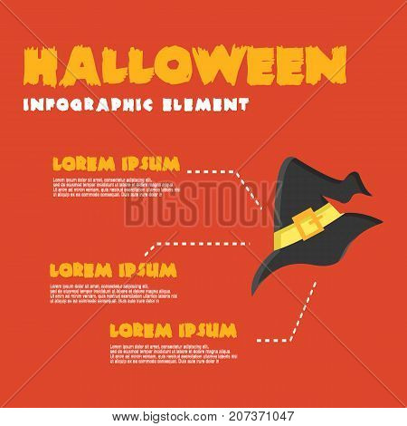 Vector Art Halloween Infographic Style Collection Stock