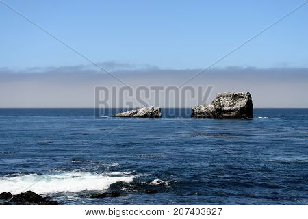 Beautiful Seascape Along The Pacific Coast, California, Usa