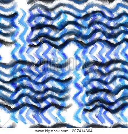 Abstract waves painterd stripes seamless pattern For textile wallpaper wrapping web backgrounds and other pattern fills