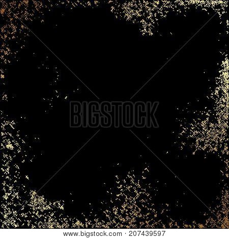 Vector abstract gold texture square background. Patina effect