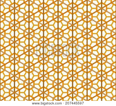 a traditional Japanese geometric pattern in shades of wood color
