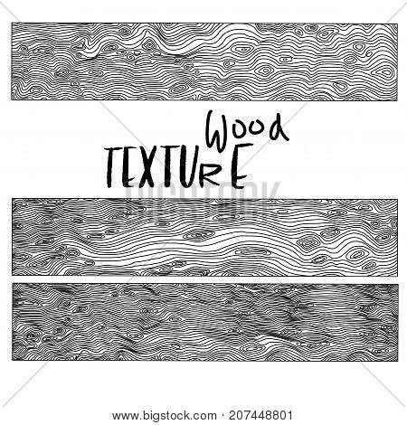 Imitation of wooden background. Vector texture with wood effect. Black and white illustration