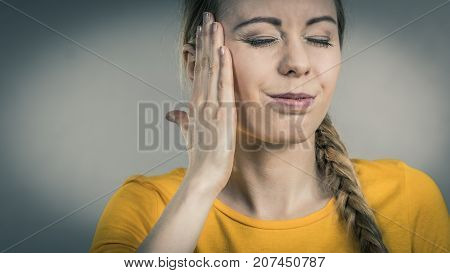 Woman Having Head Ache