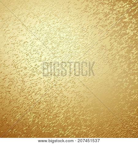 Vector abstract gold texture square background with grunge effect