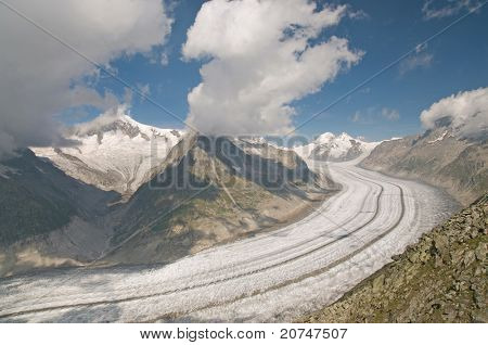 The Great Aletsch glacier (switzerland)