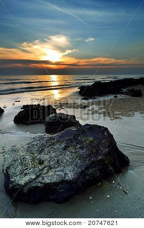 Stranden i taget ögonblick