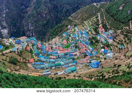 City in the Himalayas at a height of 3440