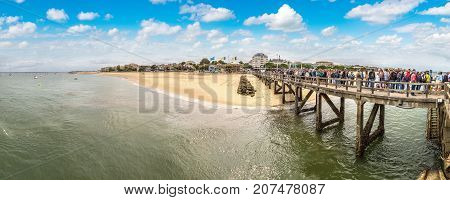 Arcachon France - July 25 2017: Arcachon Bay France In A Beautiful Summer Day