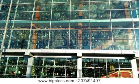A specialized store selling crystal chandeliers exhibition center