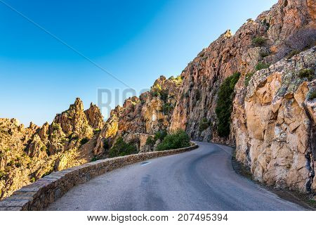Corsica national nature park Scandola and red rocks