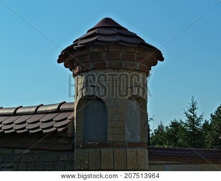 Small bricks tower on Kac Monastery fence