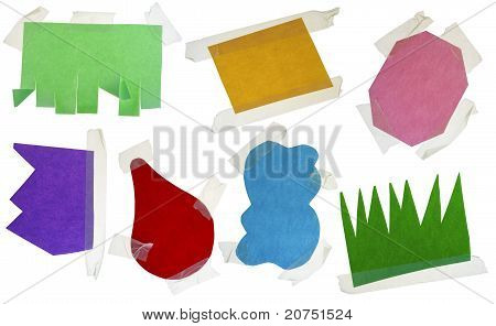 Papel multicolor láminas en blanco para notas