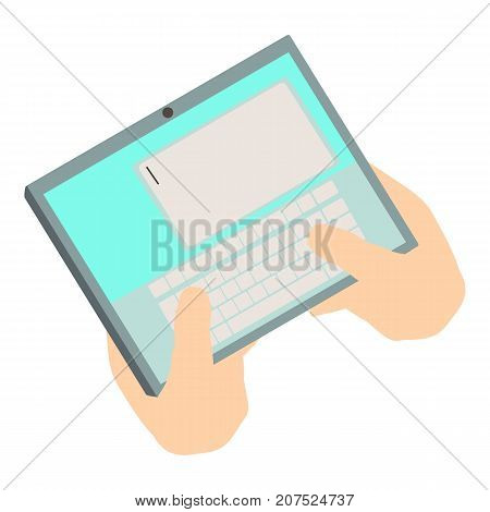 Write tablet icon. Isometric illustration of write tablet icon for web