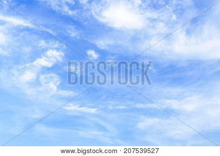 White clouds in the blue sky