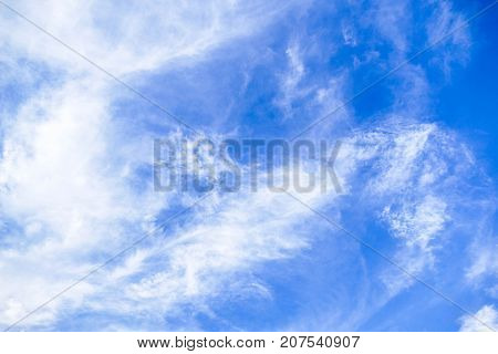 White clouds in the blue sky