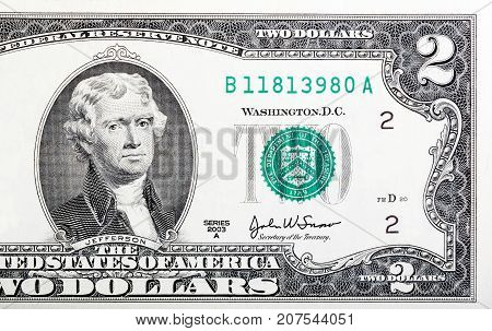 Two Dollar Bill Issued In 2003 To Commemorate The Bicentenary U.