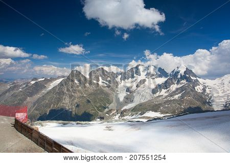 Mountain view from Piz Corvatsch (St. Moritz Switzerland)