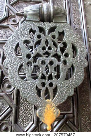 details of an gold gate in seville  ( spain )