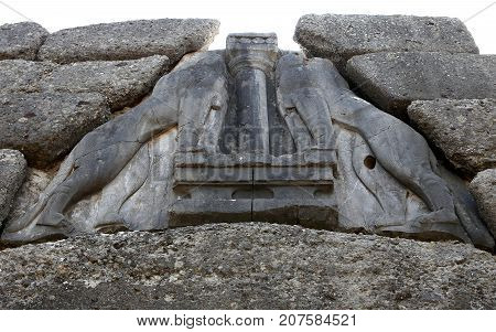 Ruins Of Mycenae City, Mikines, Peloponnese, Greece