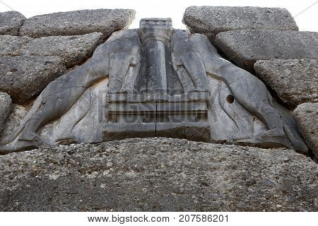 Ruins Of Mycenae City, Mikines, Peloponnese, Greece