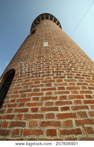 Tower Of The City Aqueduct In The Island Of Burano Near Venice