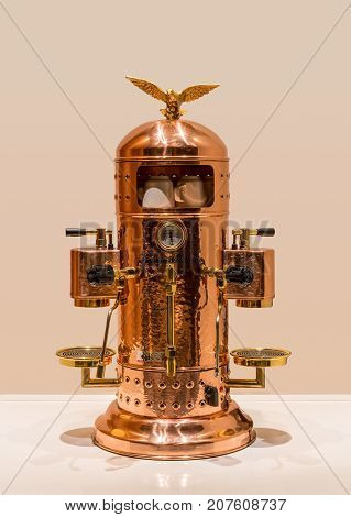 STOCKHOLM, SWEDEN - SEPTEMBER 9: Victoria Arduino Venus Bar coffee machine on September 9, 2017. The company has made machines since 1905