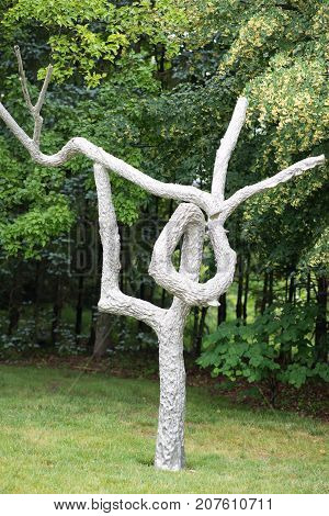 TRENTON, NJ - JUNE 17, 2017: Founded in 1992 by American artist Seward Johnson the Grounds for Sculpture is an outdoor sculpture park