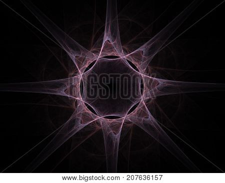 Geometry of Space series. Visually attractive backdrop made of conceptual grids curves and fractal elements suitable as element for layouts on physics mathematics technology science and education.