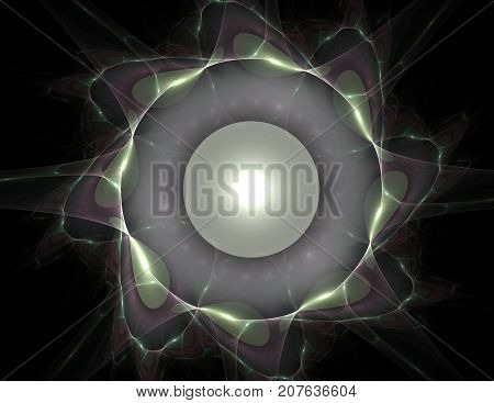 Geometry of Space series. Visually attractive backdrop made of conceptual grids curves and fractal elements suitable as element for layouts on physics mathematics technology science and education.
