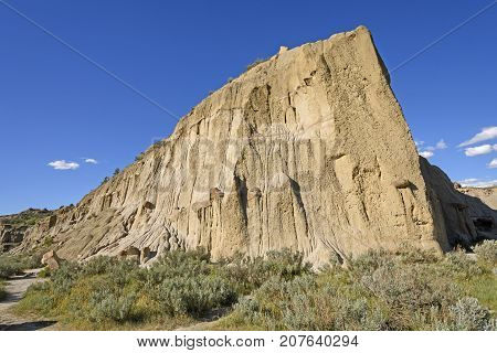 Dramatic Ridge in the Badlands in Theodore Roosevelt National Park in North Dakota