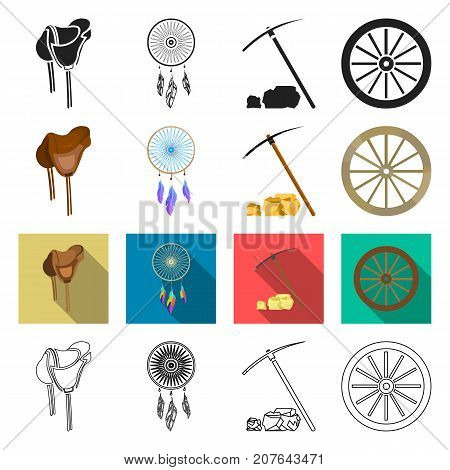 gold, fever, history and other  icon in different style., travel, wild, west icons in set collection