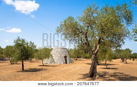 Puglia Region, Italy. Traditional Warehouse Made Of Stone