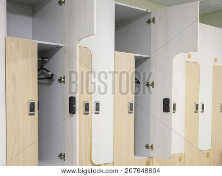 Interior of a cloakroom