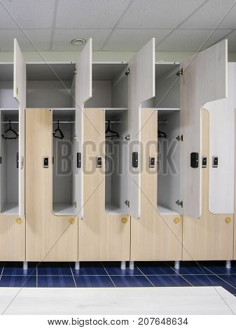 Interior of a cloakroom